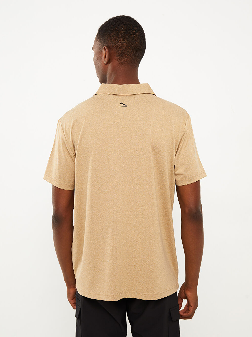 Kahverengi Polo Yaka Kısa Kollu Erkek Tişört-4