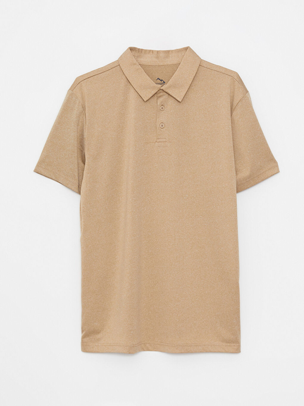 Kahverengi Polo Yaka Kısa Kollu Erkek Tişört-5