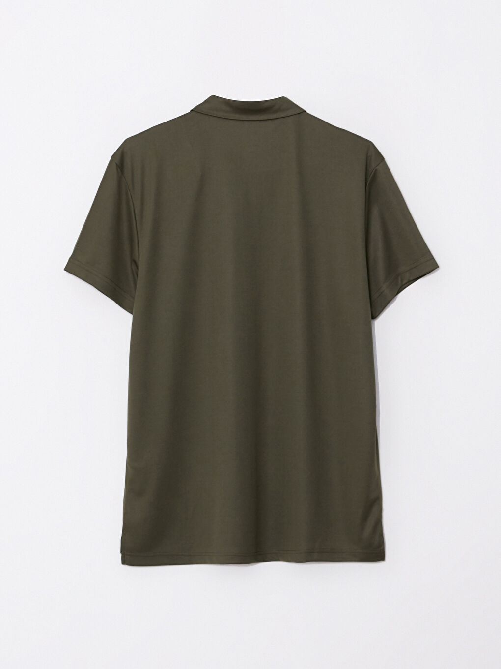 Haki Polo Yaka Kısa Kollu Erkek Tişört-6