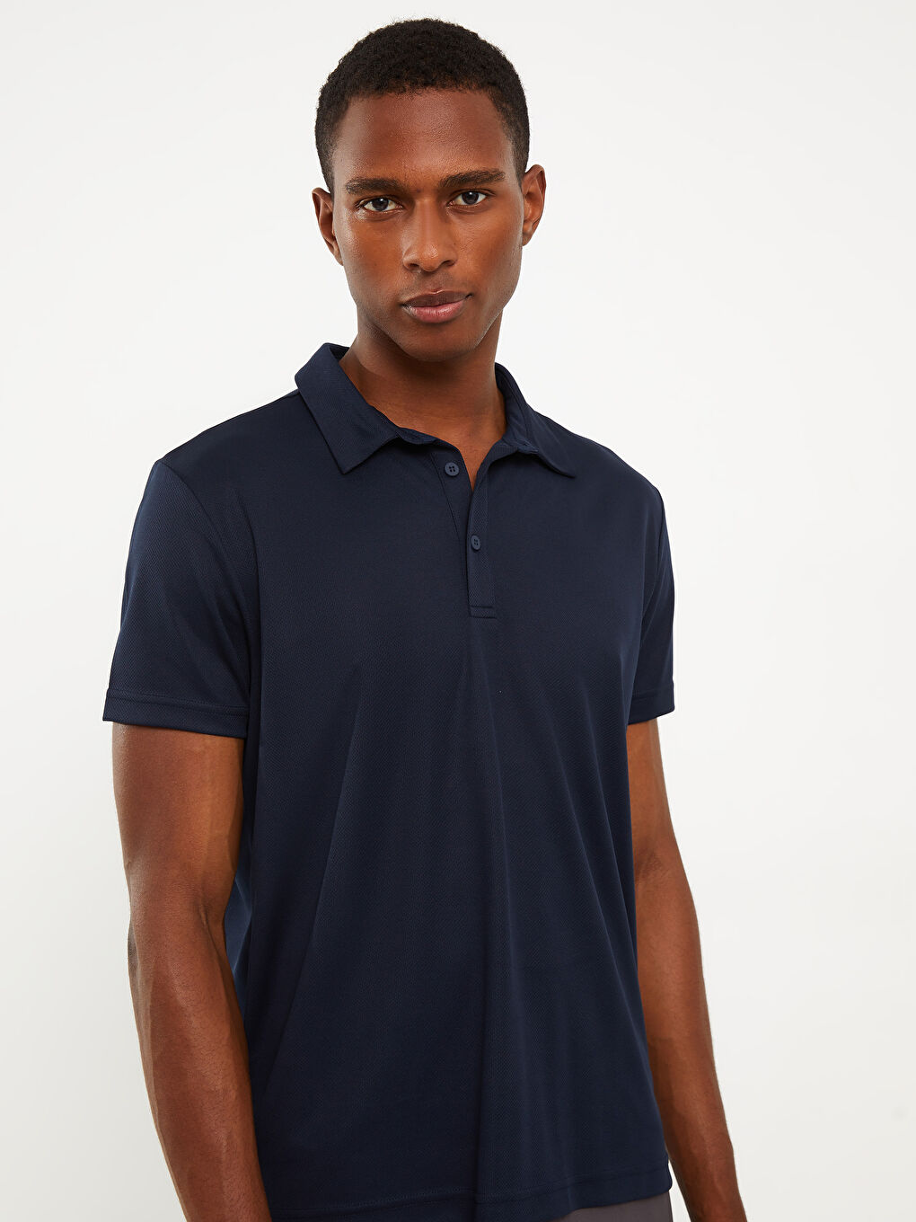 Lacivert Polo Yaka Kısa Kollu Erkek Tişört