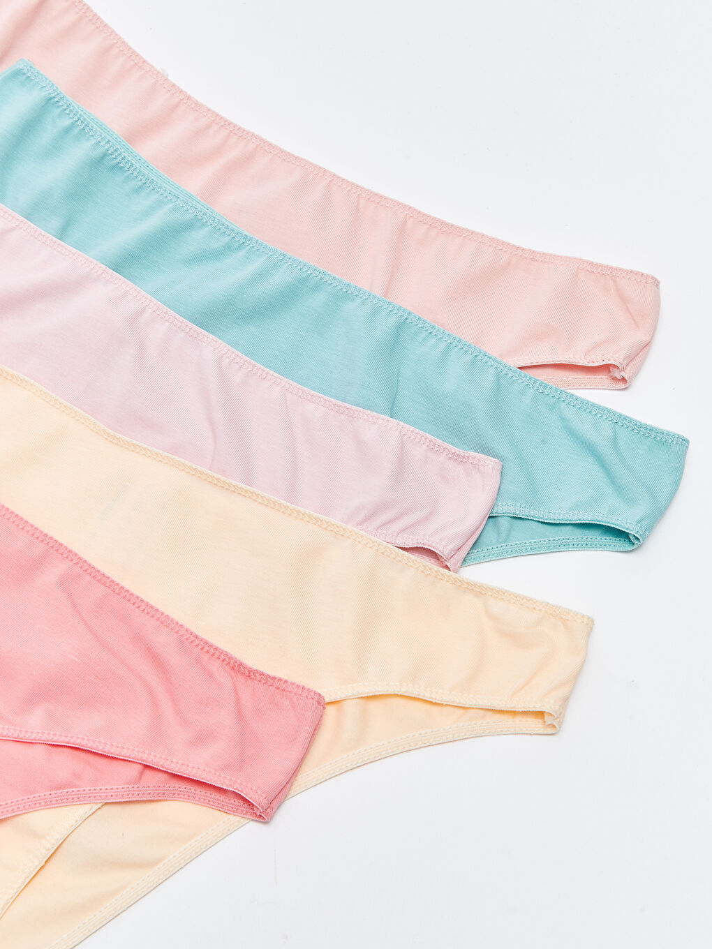 Pembe Düz Brazilian Külot 5'li Paket-2