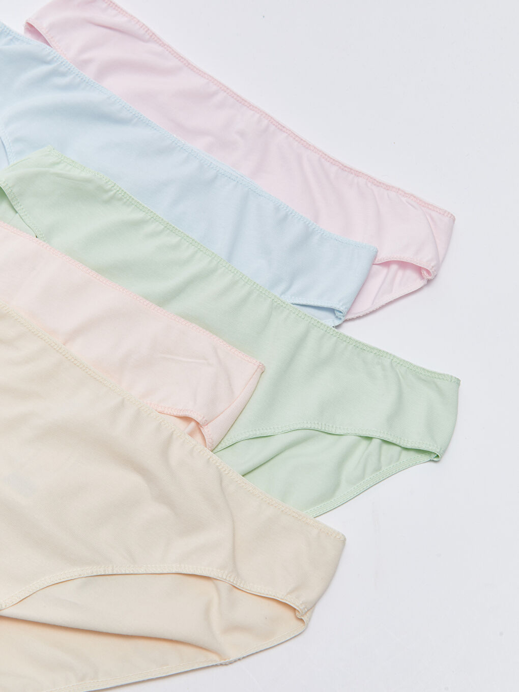 Pembe Düz Bikini Külot 5'li-2