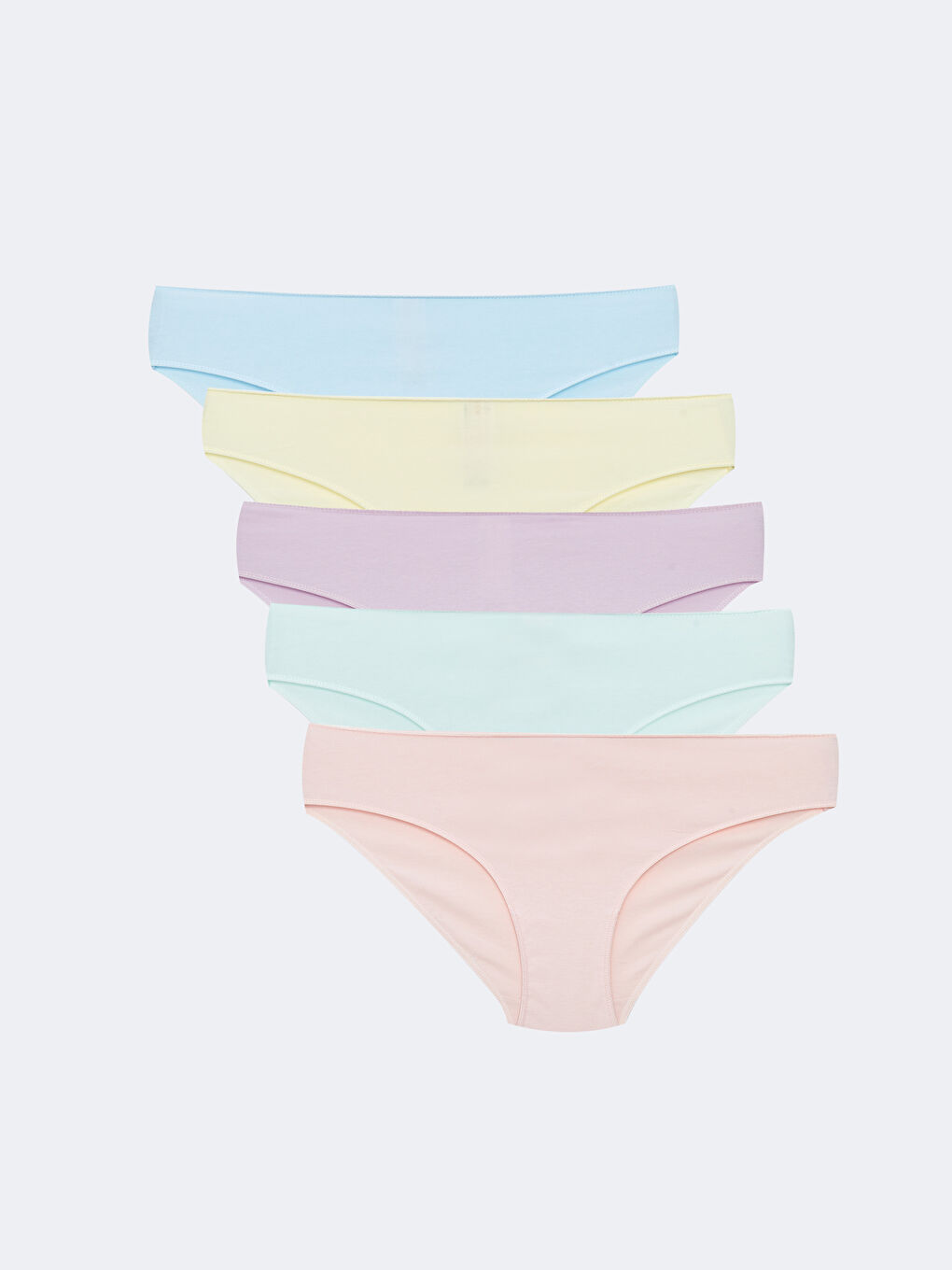 Turkuaz Düz Bikini Külot 5'li