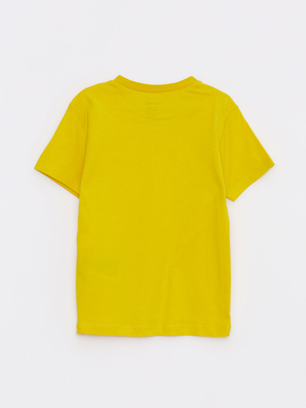 Beyaz Bisiklet Yaka Kısa Kollu Baskılı Pamuklu Erkek Bebek Tişört 2'li-2