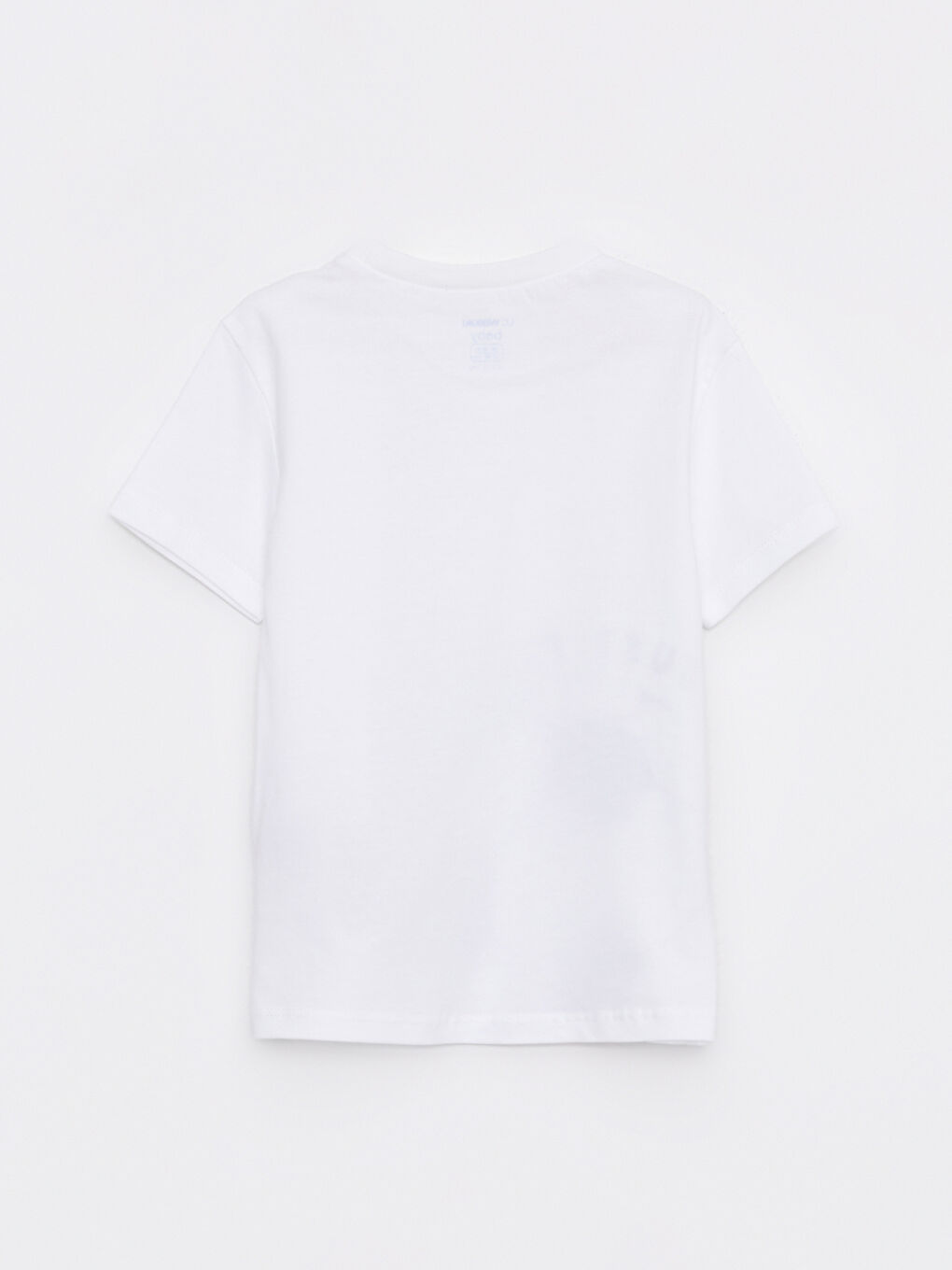 Beyaz Bisiklet Yaka Kısa Kollu Baskılı Pamuklu Erkek Bebek Tişört 2'li-4