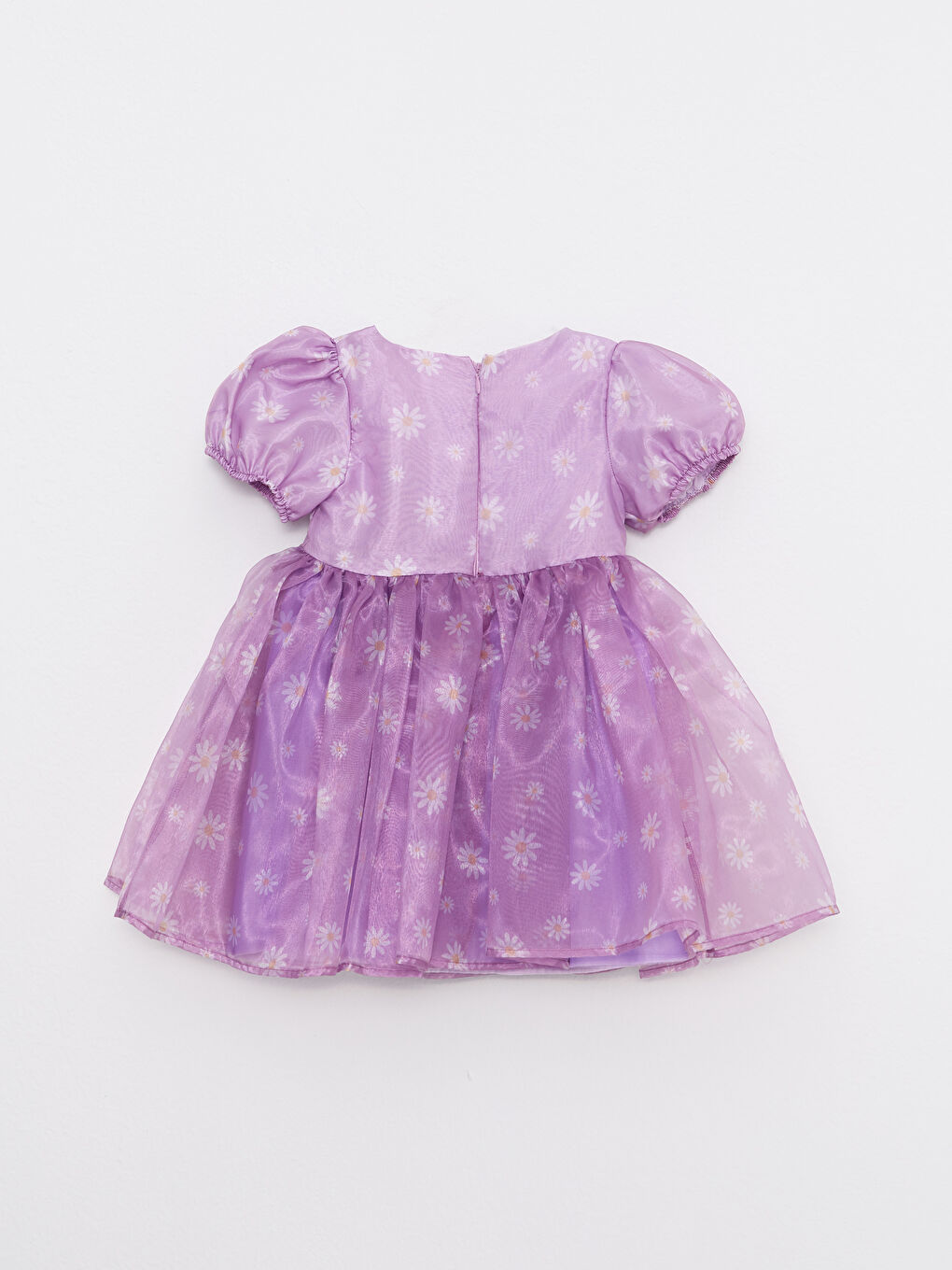 Rochie de seară pentru bebeluși fete, cu guler rotund și mânecă scurtă, imprimată-1