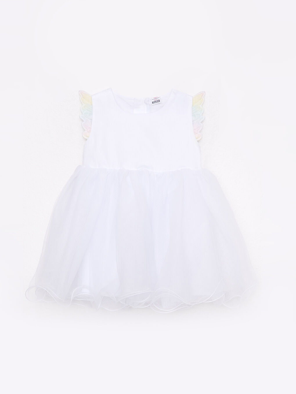 Crew Neck Basic Baby Girls' Dress
