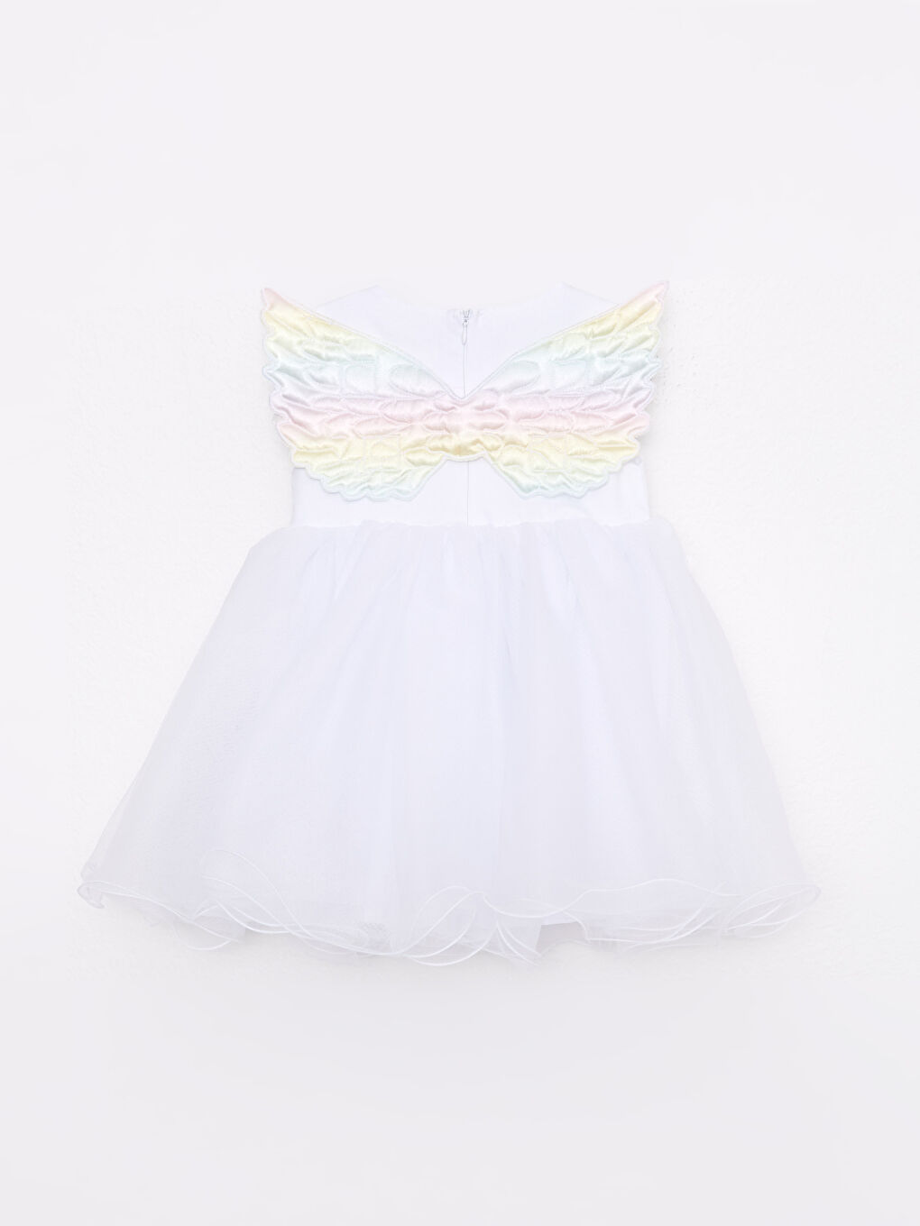 Crew Neck Basic Baby Girls' Dress-1