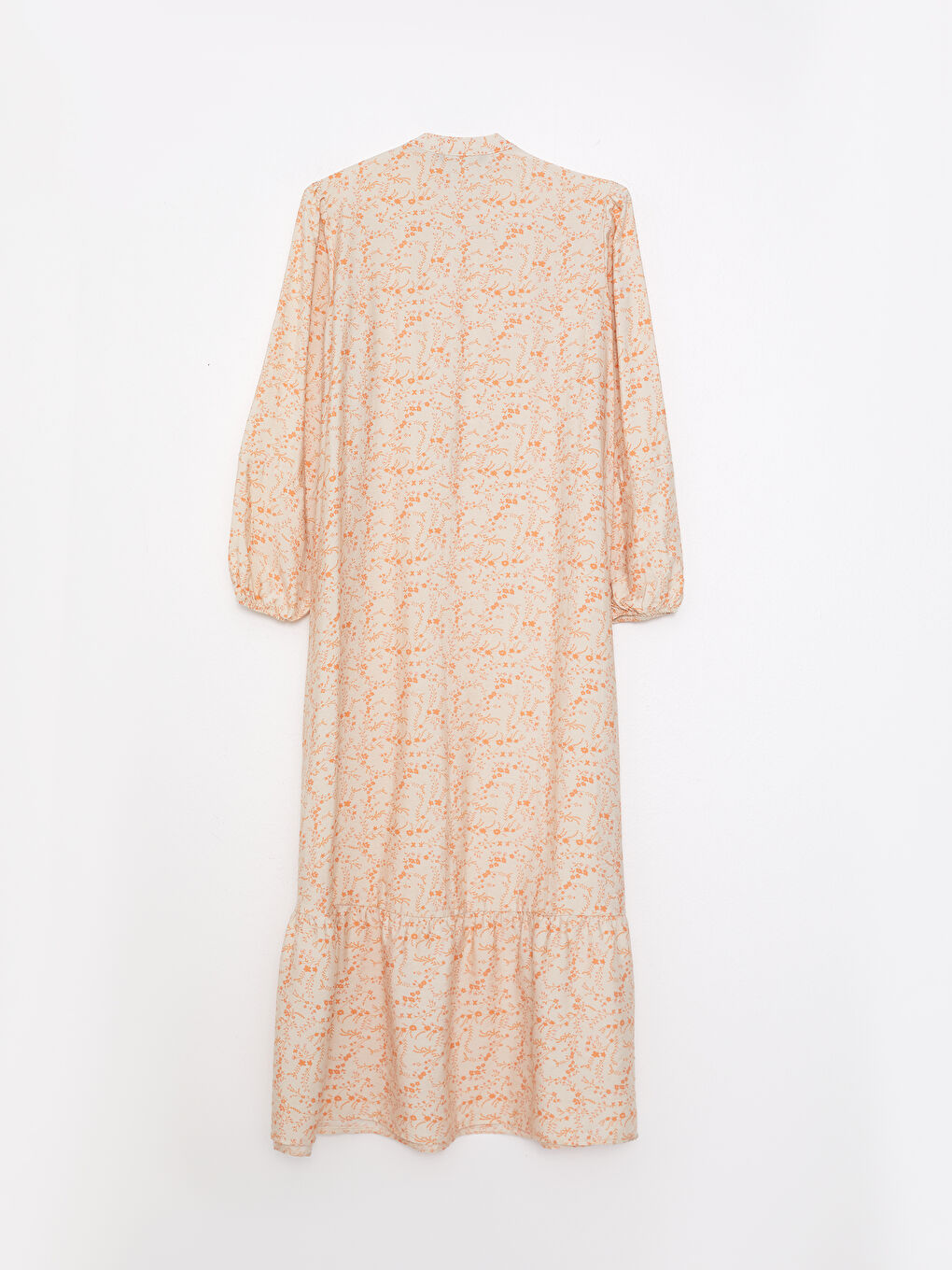 Rochie cu Guler de Judecător, Cu Model, Mânecă Lungă pentru Femei-6