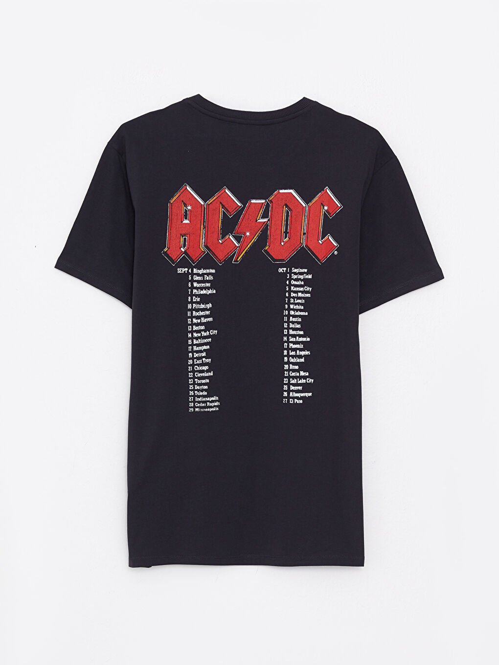 Crew Neck Short Sleeve AC/DC Printed Jersey Men's T-Shirt -S2IE54Z8-SCP