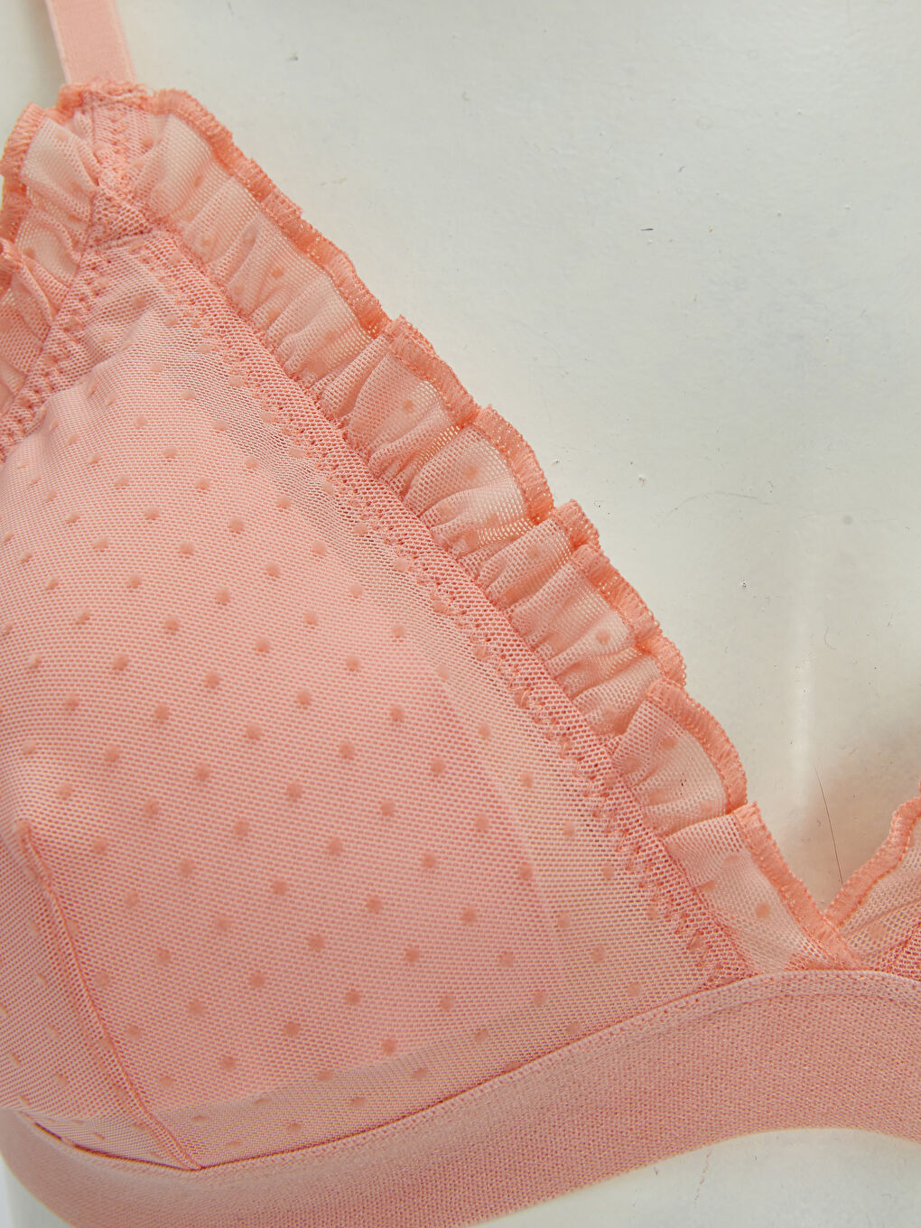 Pembe Balensiz Puantiyeli Sütyen-2