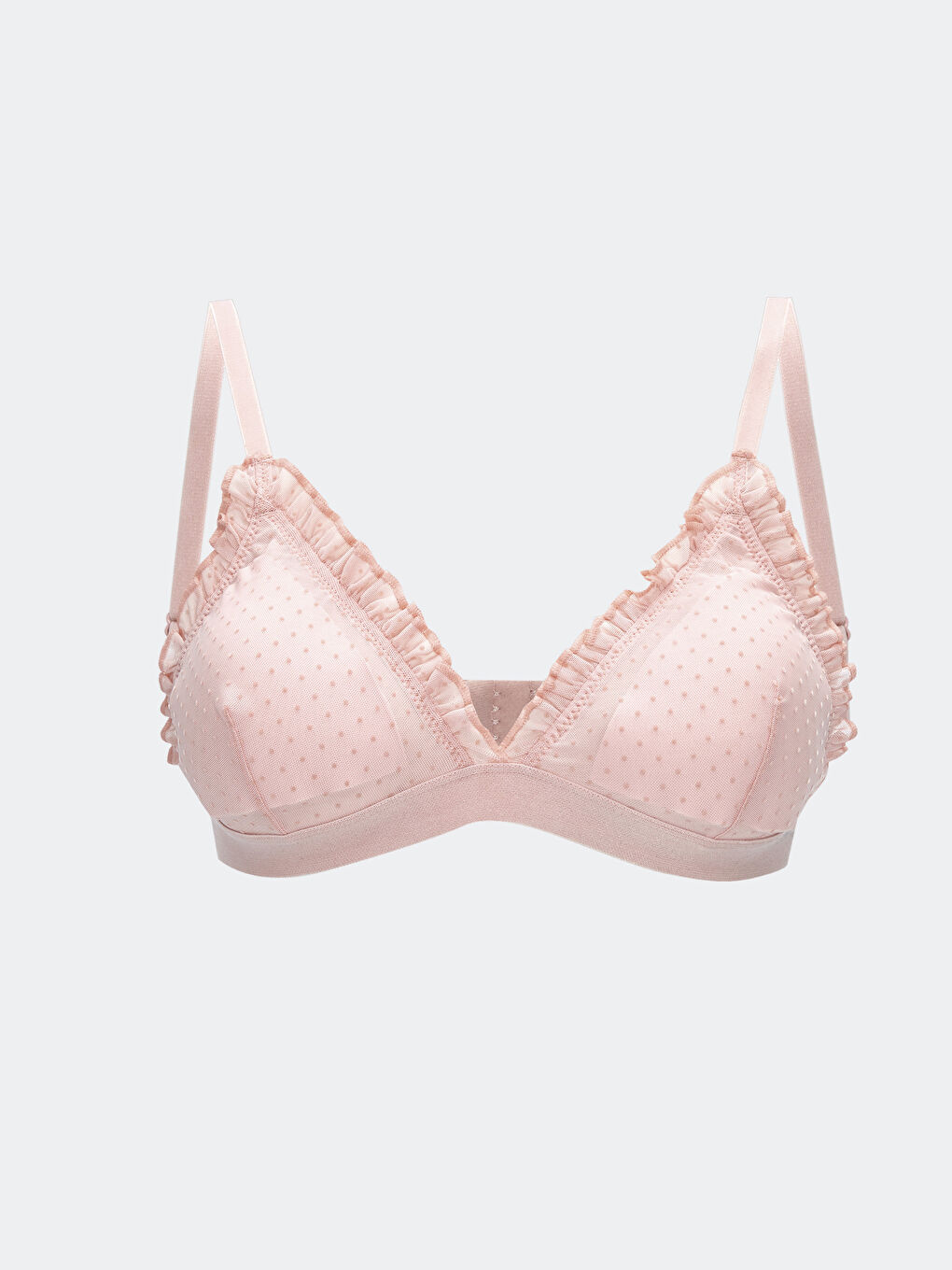 Pembe Balensiz Puantiyeli Sütyen