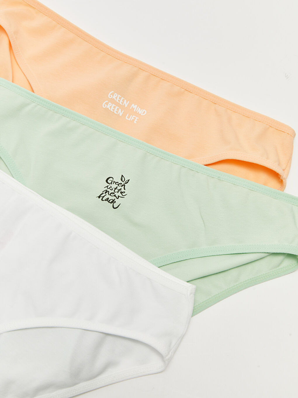 Yeşil Baskılı Bikini Külot 3'lü Paket-2