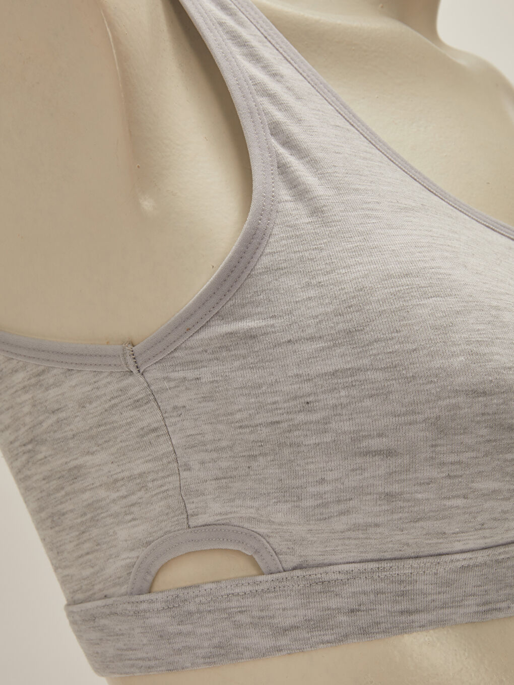 Gri Balensiz Düz Büstiyer Sütyen-2