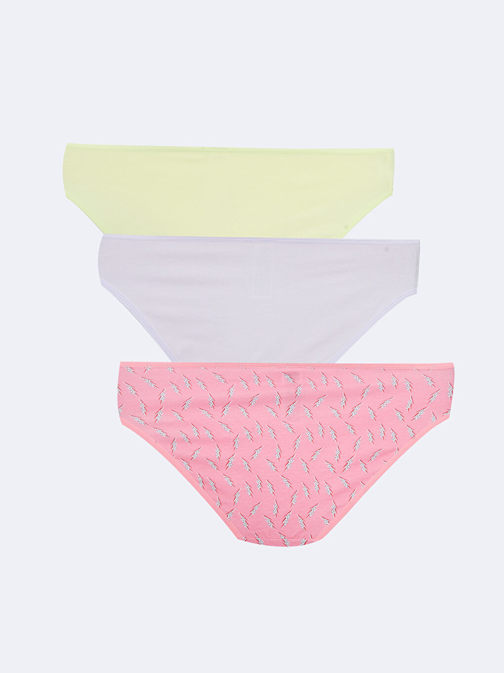 Pembe Desenli Bikini Külot 3'lü Paket-1
