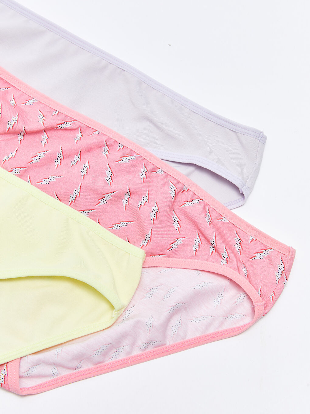 Pembe Desenli Bikini Külot 3'lü Paket-2