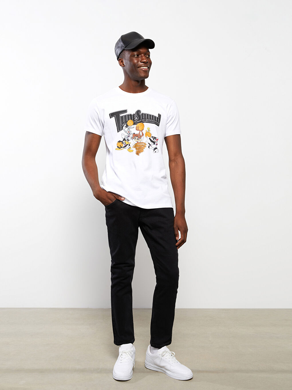 Crew Neck Short Sleeve Bugs Bunny Printed Combed Cotton Men's T-Shirt-3