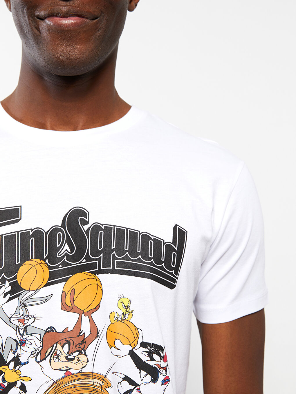 Crew Neck Short Sleeve Bugs Bunny Printed Combed Cotton Men's T-Shirt-7