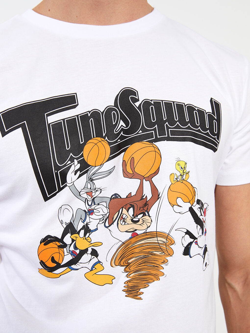 Crew Neck Short Sleeve Bugs Bunny Printed Combed Cotton Men's T-Shirt-6