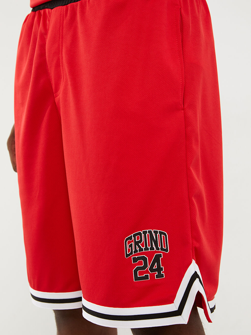 Kırmızı Rahat Kalıp Erkek Basketbol Şortu-3