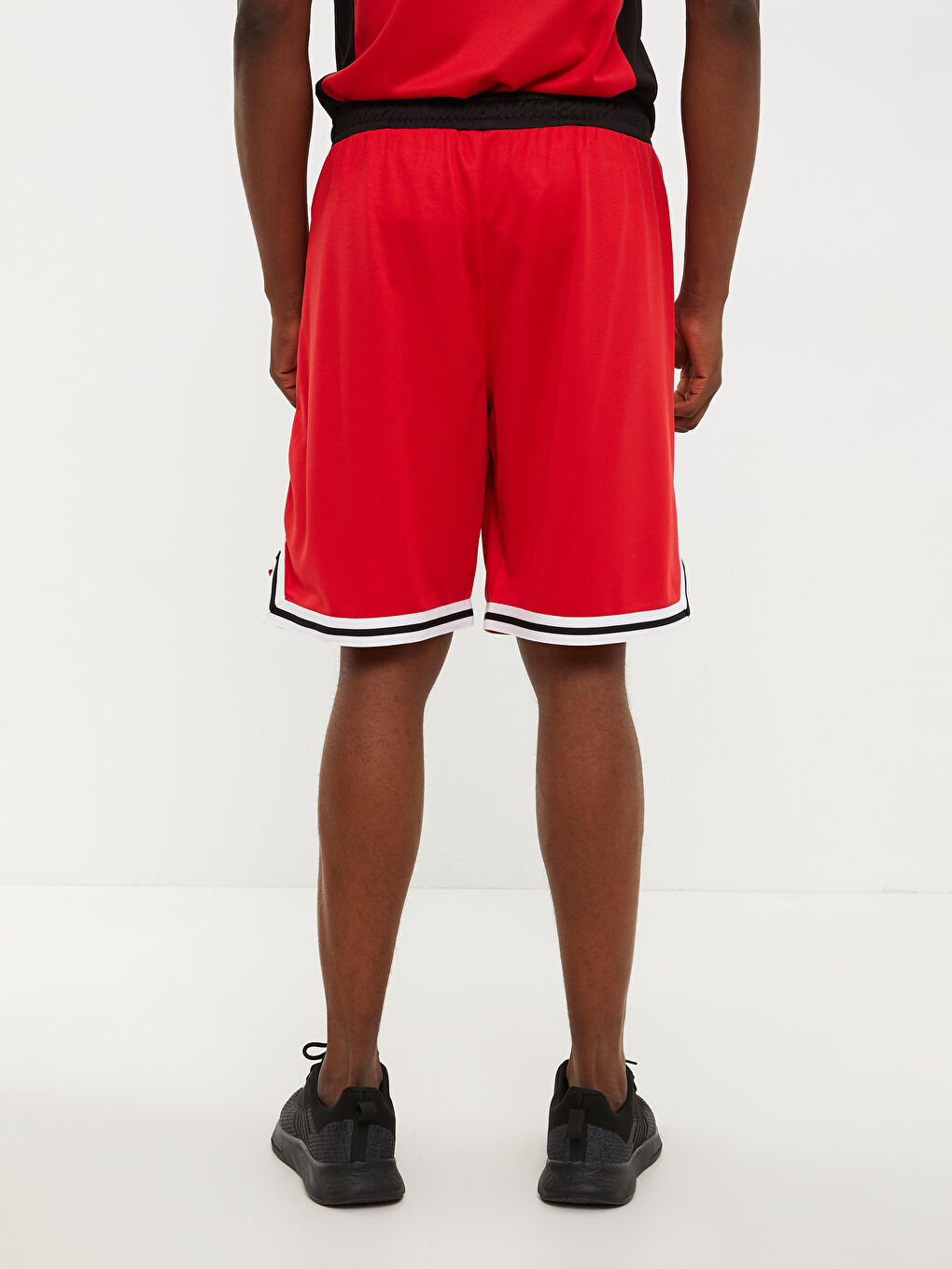 Kırmızı Rahat Kalıp Erkek Basketbol Şortu-4