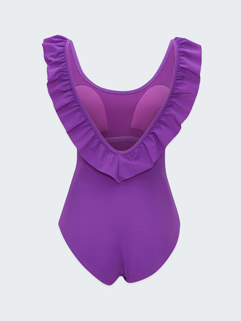 Mor Kadın U Yaka Düz Mayo-1