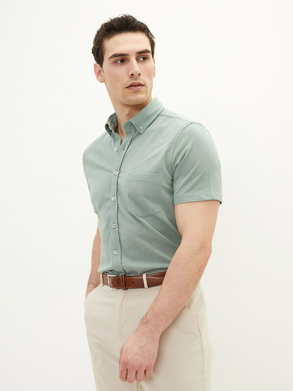 Chemise à Manches Courtes Coupe Régulière pour Hommes-1