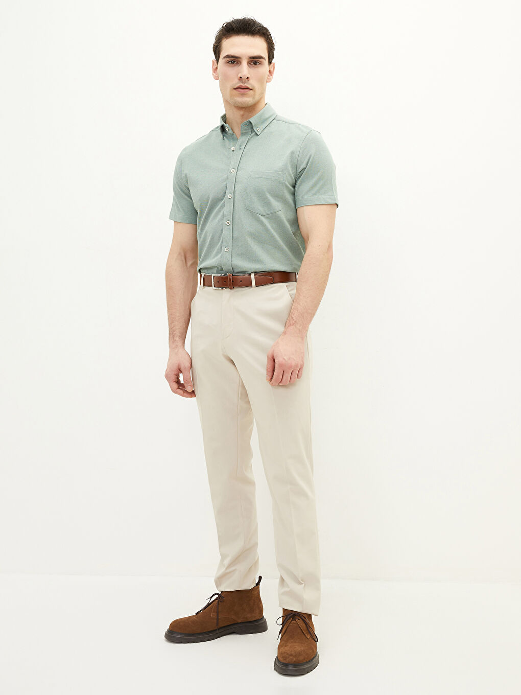 Chemise à Manches Courtes Coupe Régulière pour Hommes-2