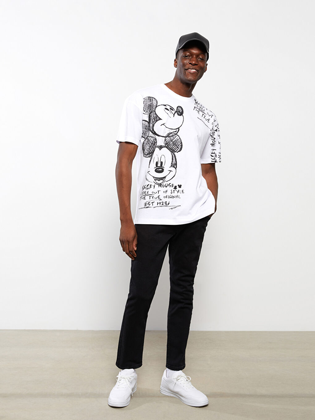 XSIDE Oversize Crew Neck Short Sleeve Mickey Mouse Printed