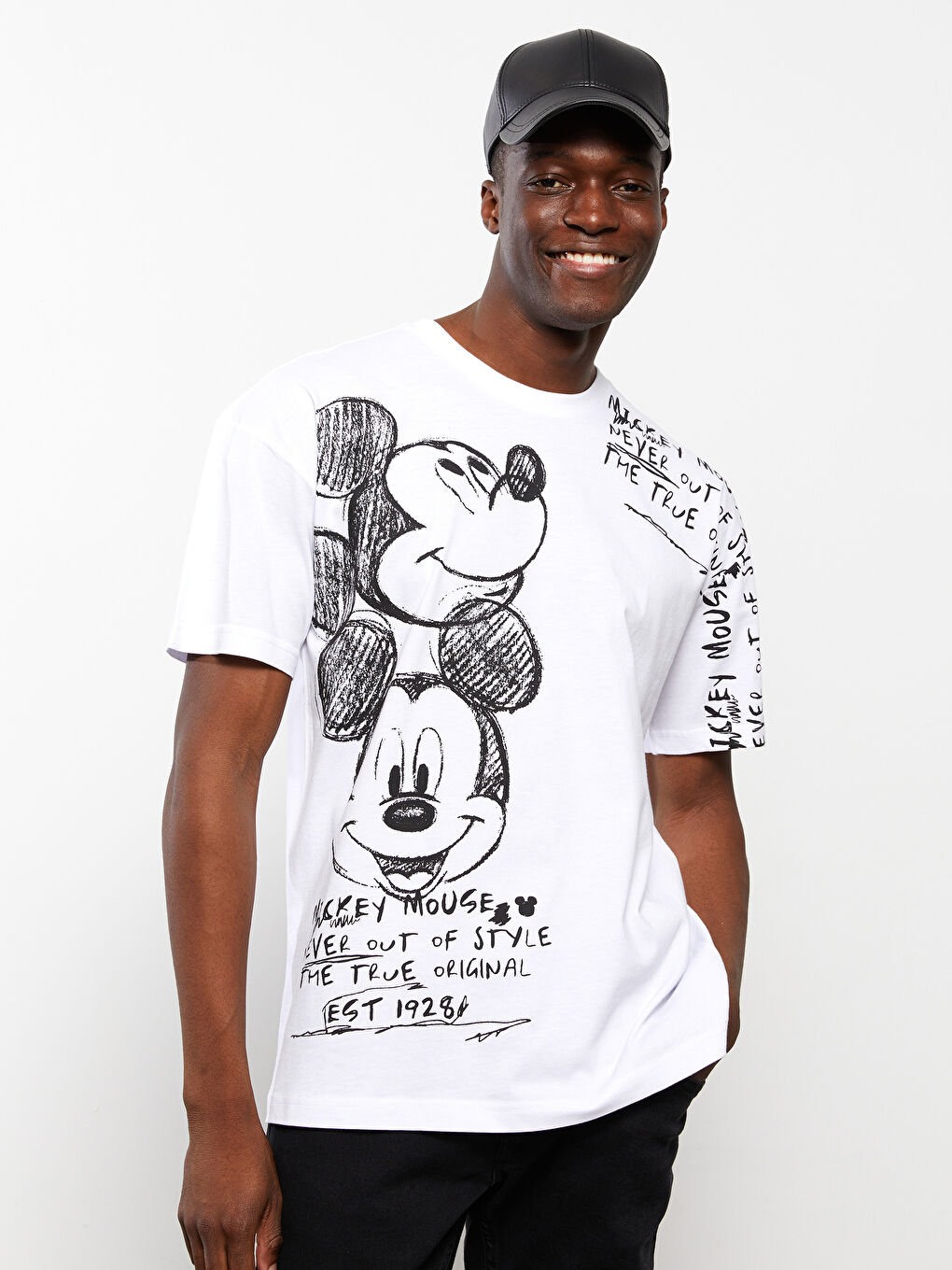 XSIDE Oversize Crew Neck Short Sleeve Mickey Mouse Printed