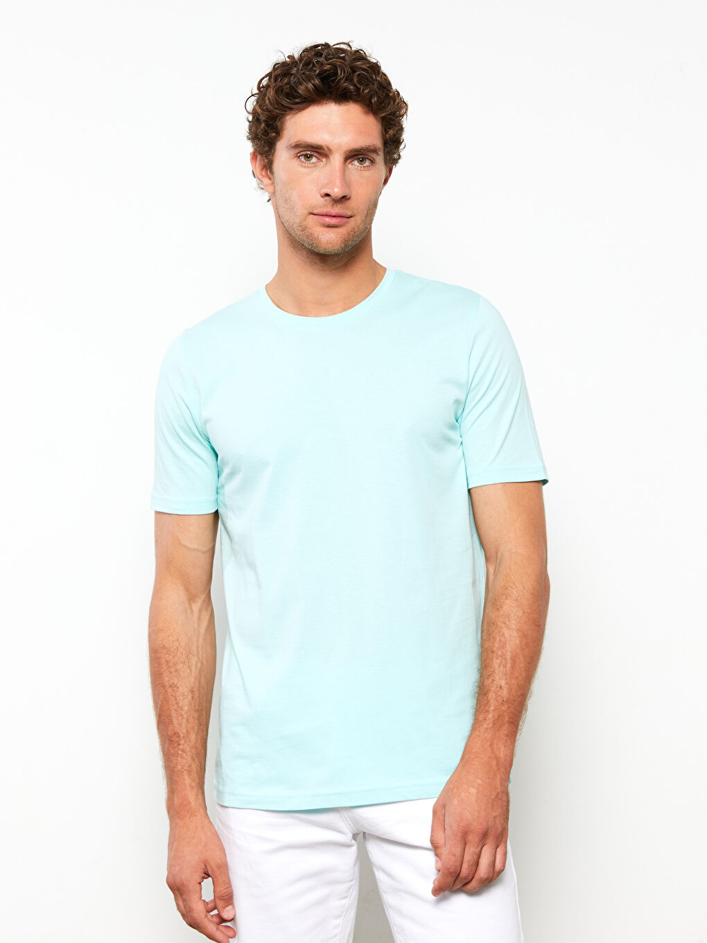 تيشيرت رجالي برقبة دائرية من قماش جيرسي