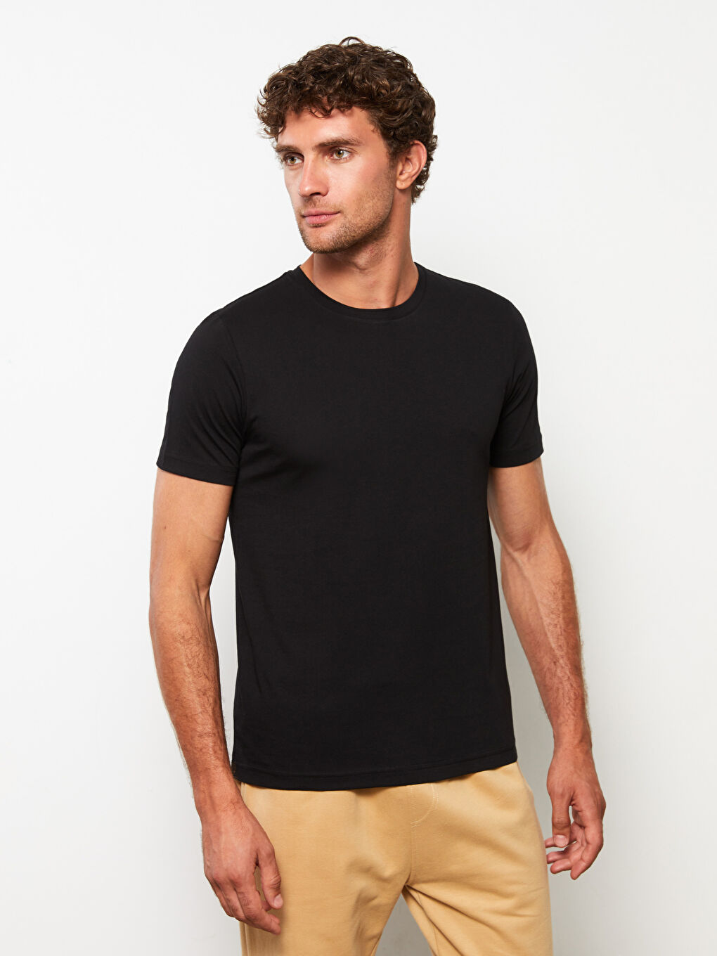 T-shirt pour Hommes en Jersey à Col Rond