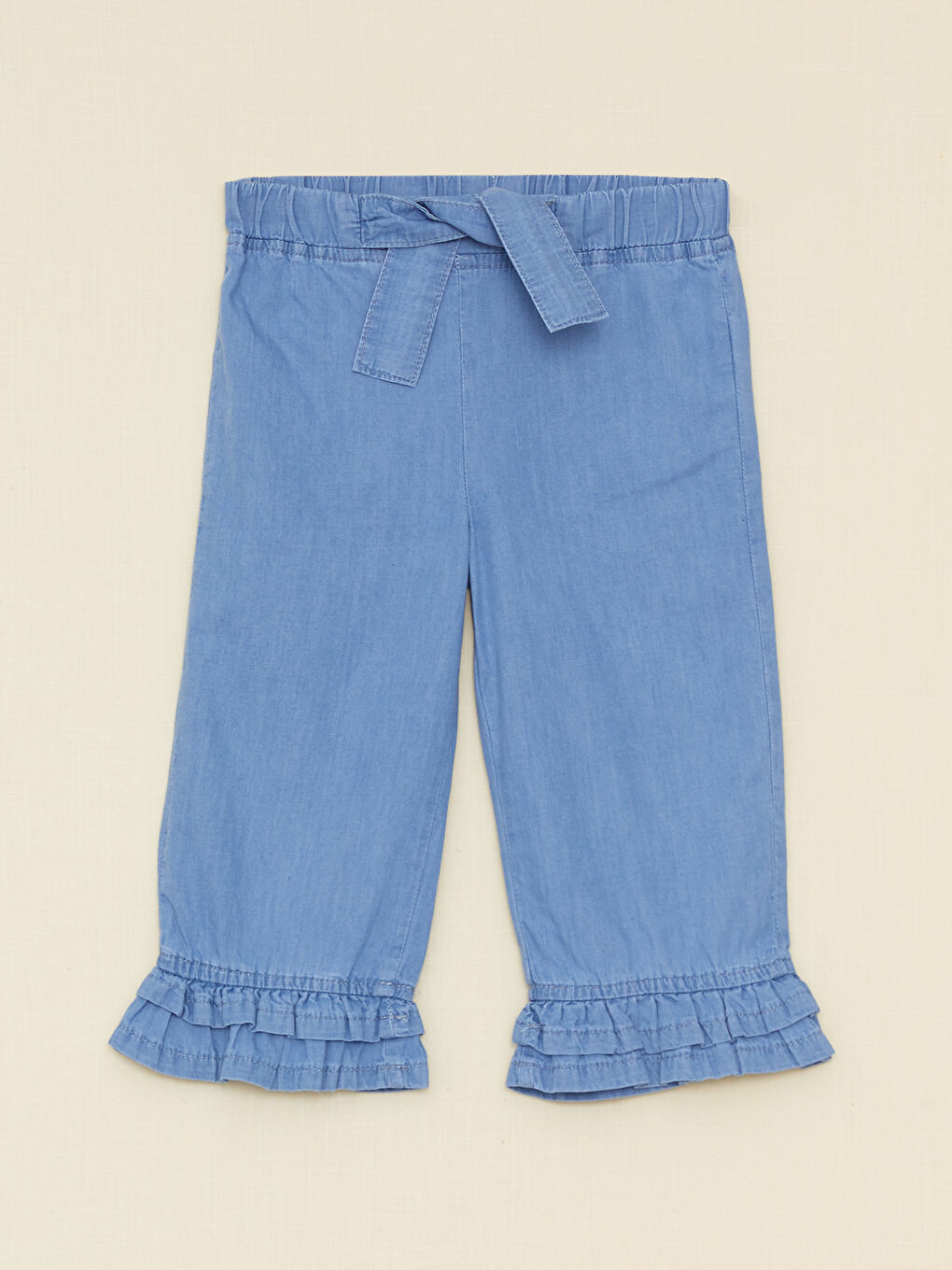 LCW baby Elastic Waist Basic Cotton Baby Girl Jean Trousers -S2IG30Z1-311