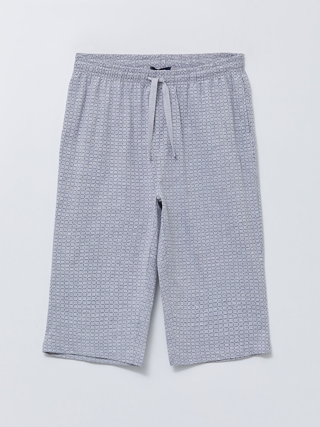 Gri Standart Kalıp Desenli Erkek Pijama Alt Şort-5