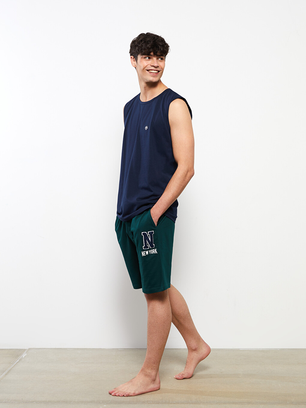 Slim Fit Men's Pyjama Bottoms Shorts-1