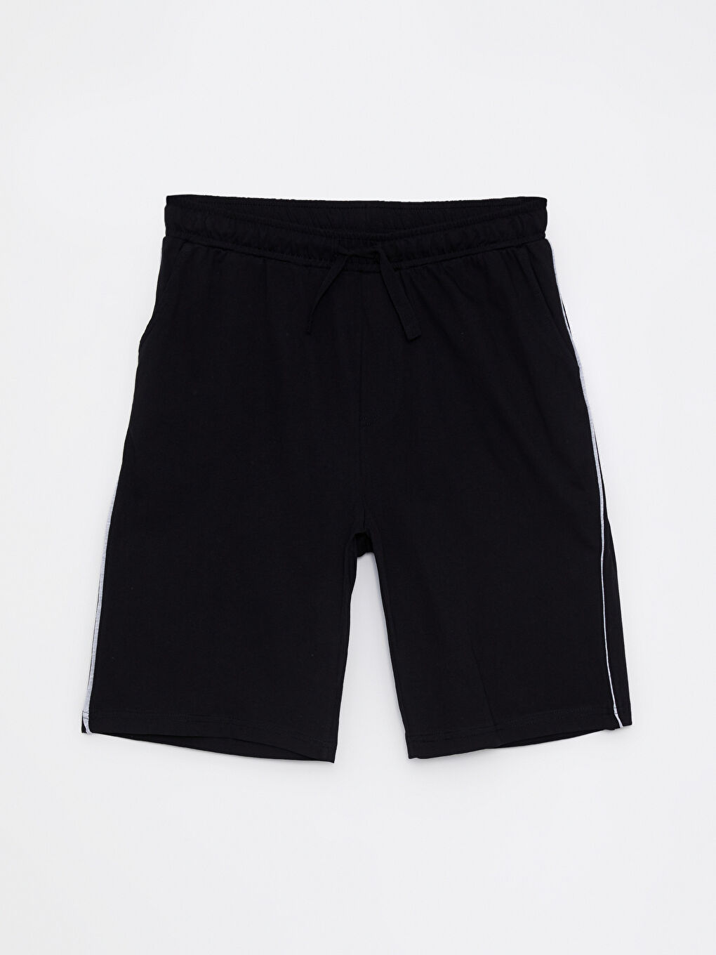 Siyah Standart Kalıp Erkek Pijama Alt Şort-5