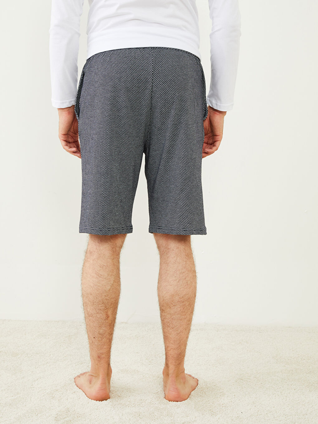 شورت بيجامة رجالي بقصة عادية-4