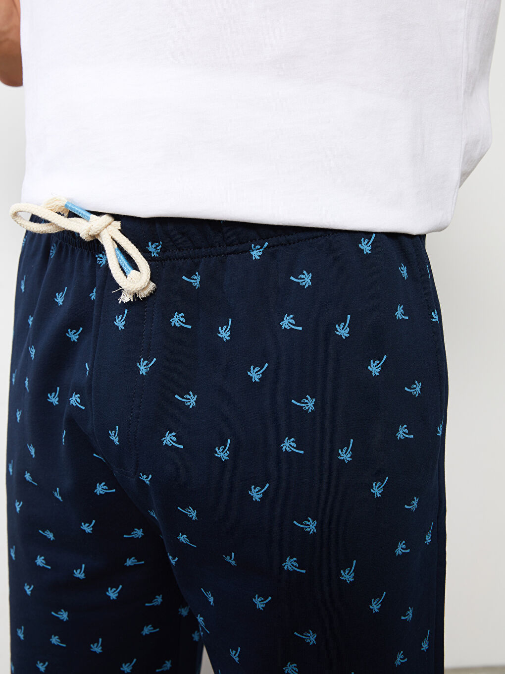 Ерлерге арналған стандартты пішім пижама шалбарлары шорты-4