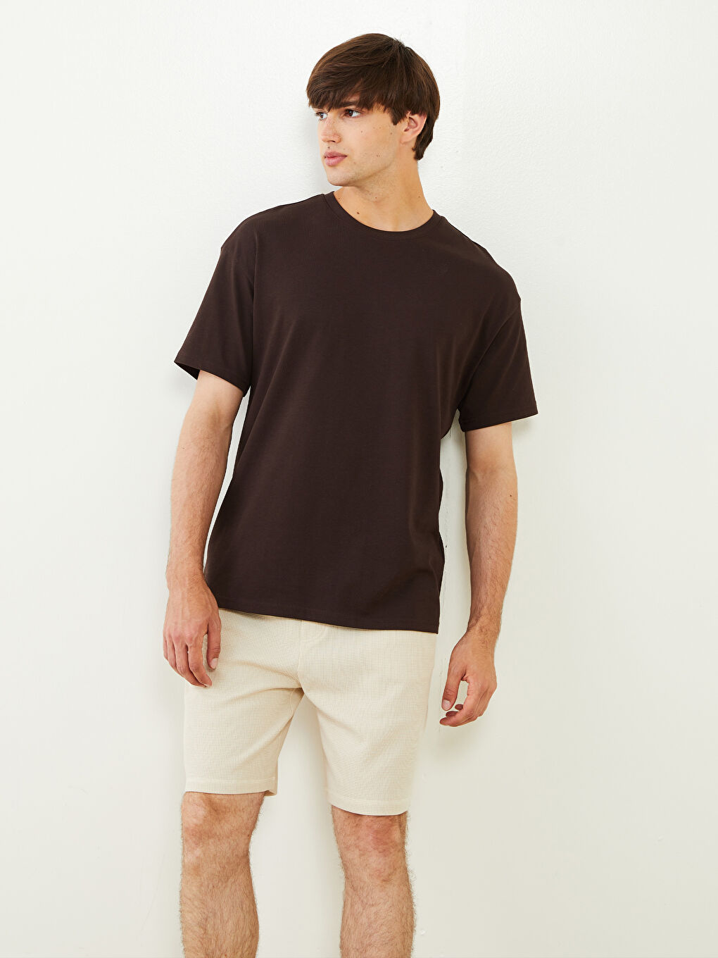 Bej Standart Kalıp Erkek Pijama Alt Şort