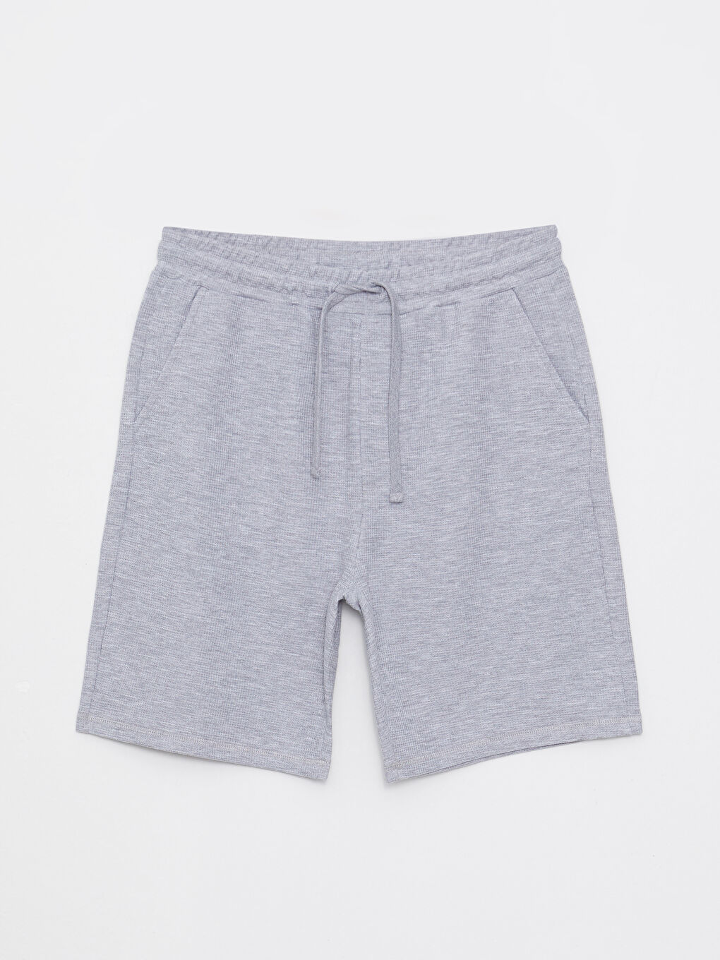 Gri Standart Kalıp Erkek Pijama Alt Şort-5