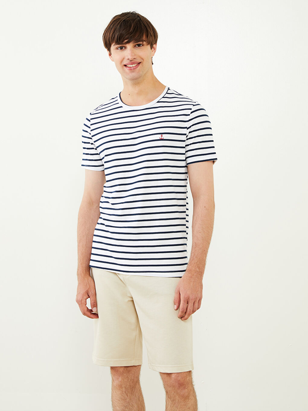 Bej Standart Kalıp Erkek Pijama Alt Şort-1