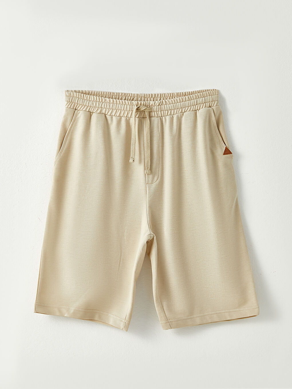 Bej Standart Kalıp Erkek Pijama Alt Şort-5