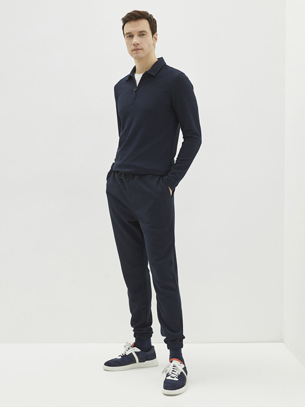 Lacivert Standart Kalıp Erkek Eşofman Altı