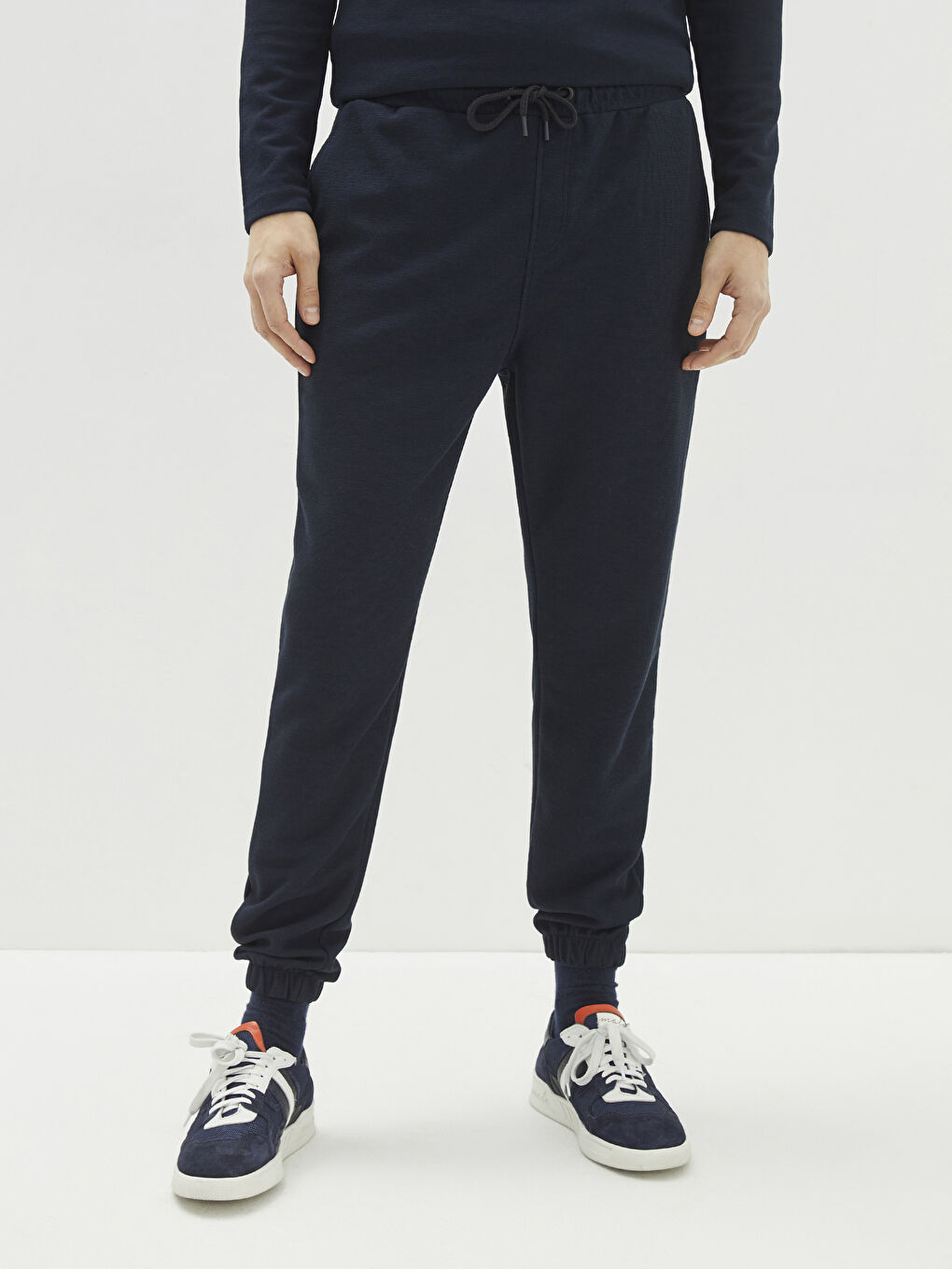 Lacivert Standart Kalıp Erkek Eşofman Altı-3