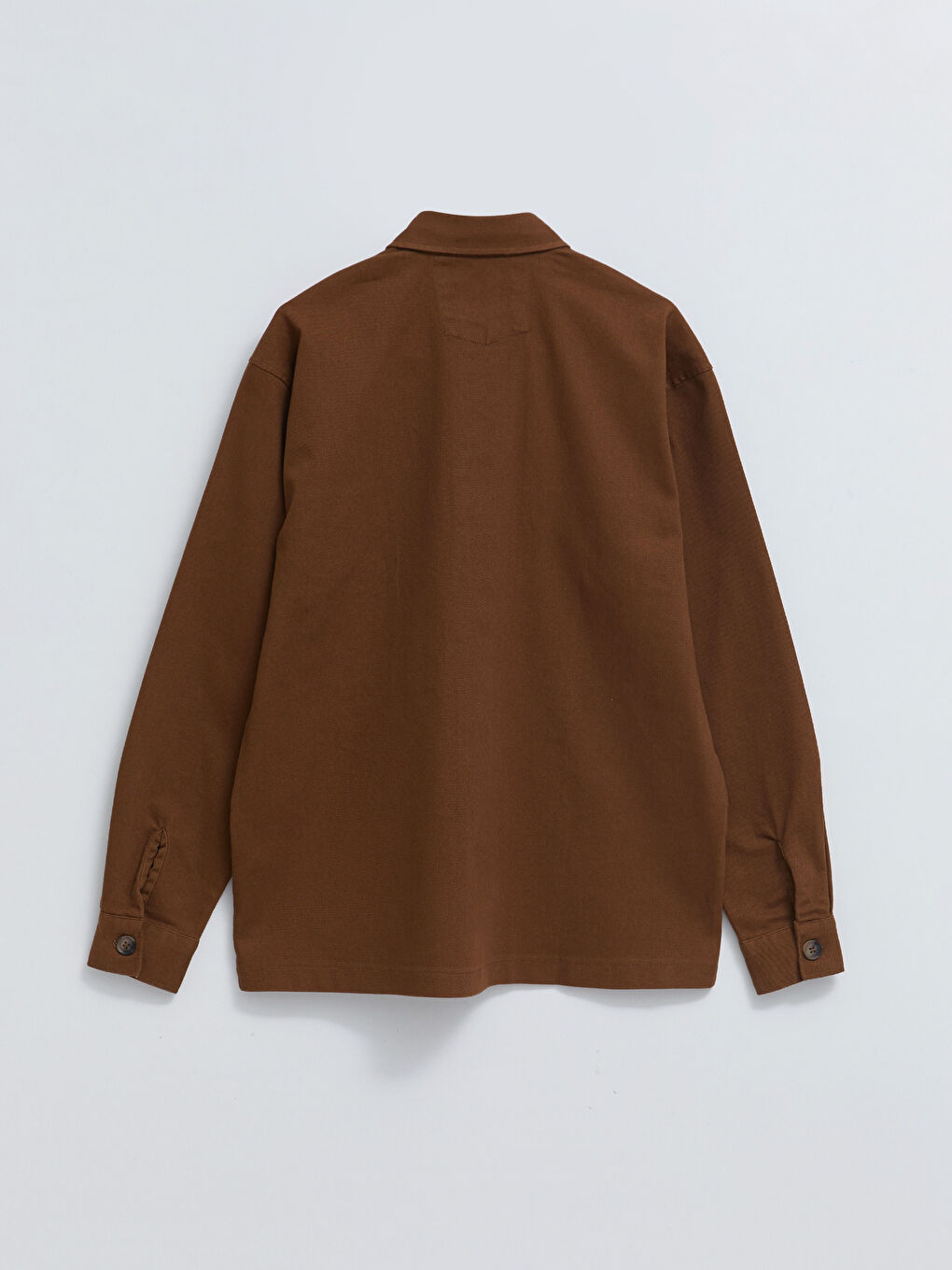 Kahverengi Regular Fit Uzun Kollu Erkek Gömlek Ceket-6