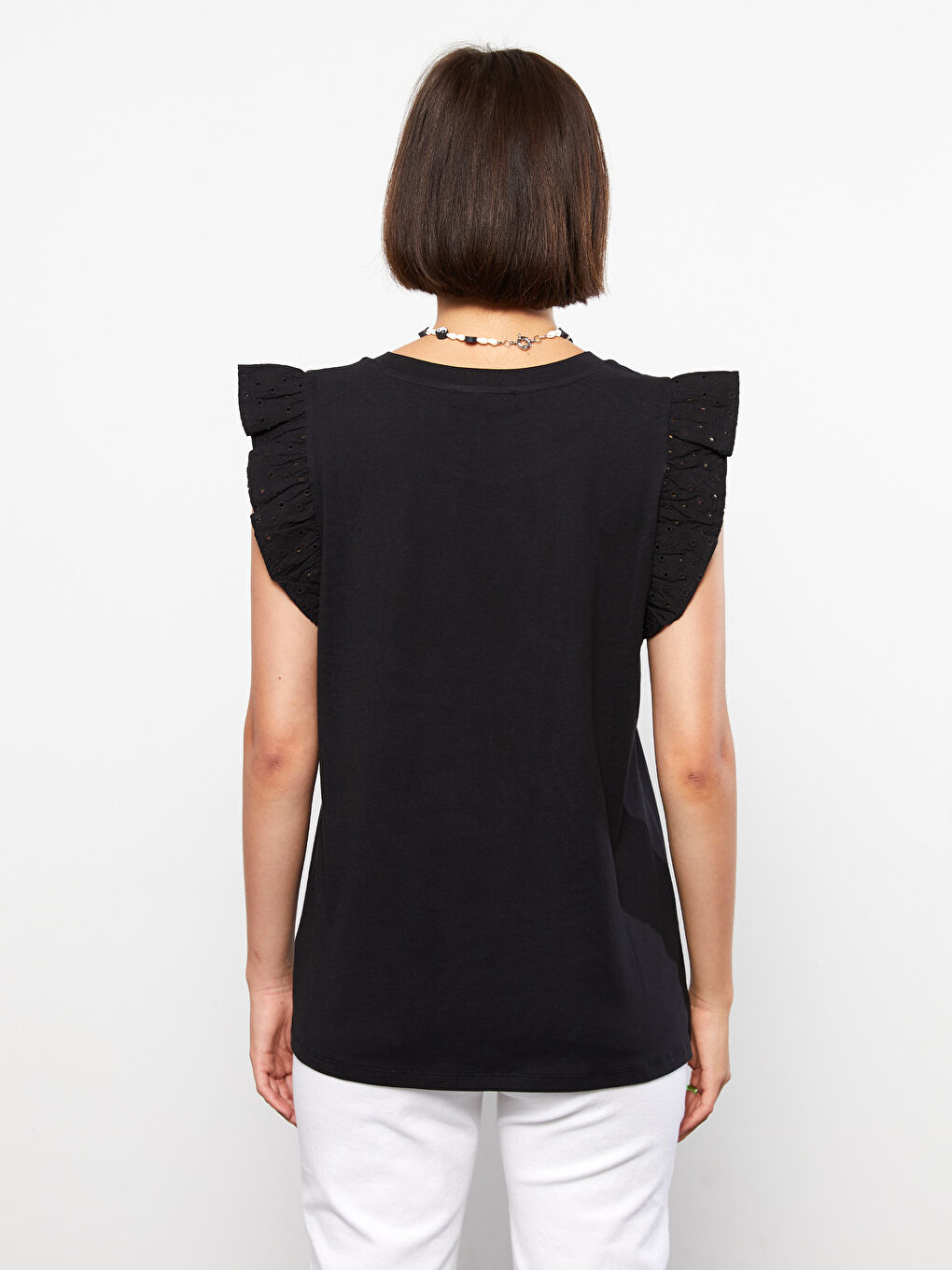 LCW Vision Crew Neck Straight Short Sleeve Cotton Women's T-Shirt -S2IH52Z8-RQN