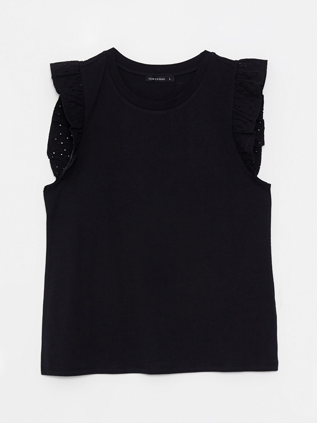 LCW Vision Crew Neck Straight Short Sleeve Cotton Women's T-Shirt -S2IH52Z8-RQN
