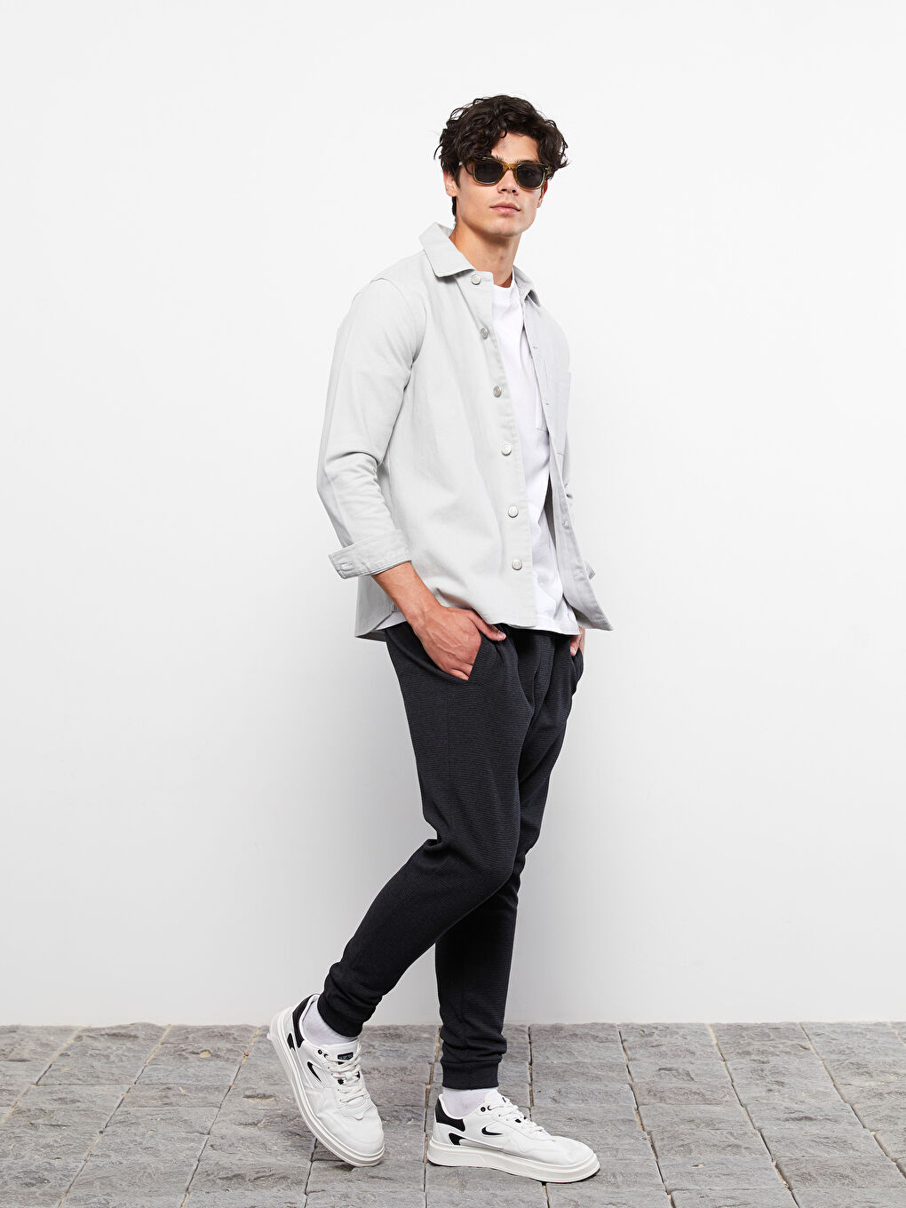 Antrasit Slim Fit Erkek Eşofman Altı-1