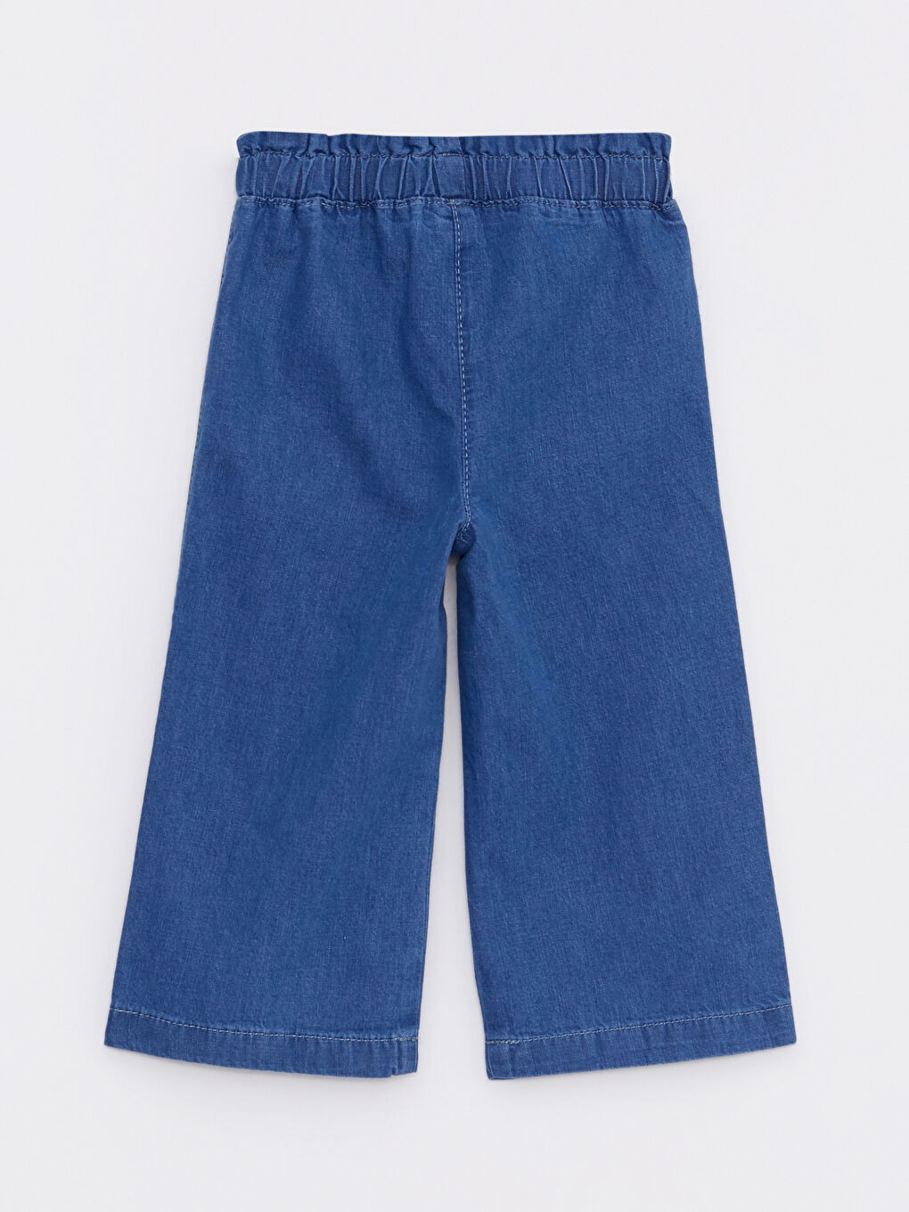 Базовые джинсы для малышки из хлопка с эластичной талией-1