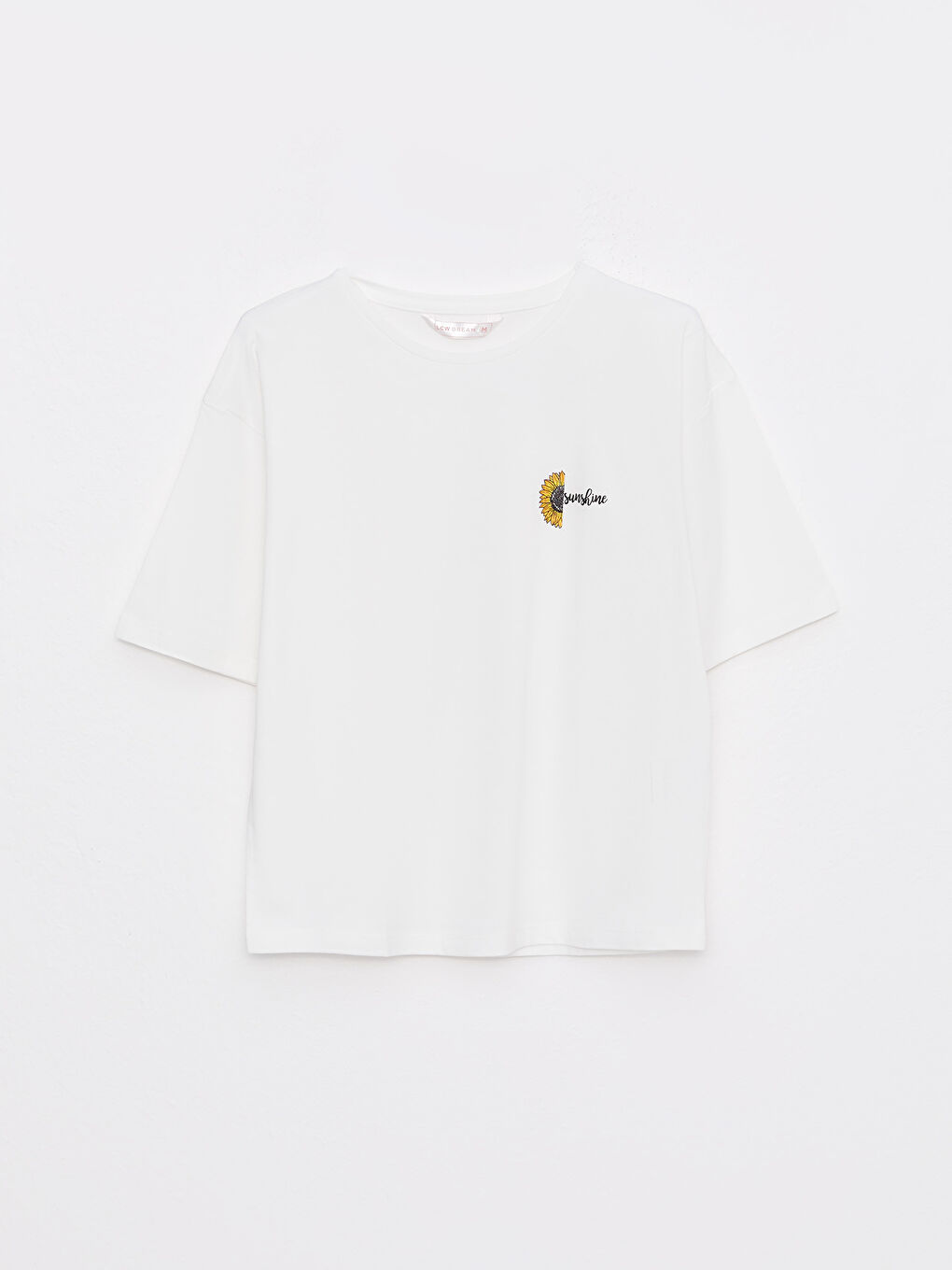 Sarı Bisiklet Yaka Baskılı Kısa Kollu Pamuklu Kadın Pijama Takımı-6